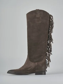 Stivali tacco 1cm camoscio testa