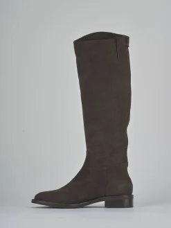 Stivali tacco 3cm camoscio testa