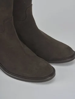 Stivali tacco 3cm camoscio testa