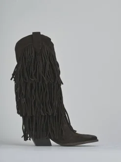 Stivali tacco 6cm camoscio testa