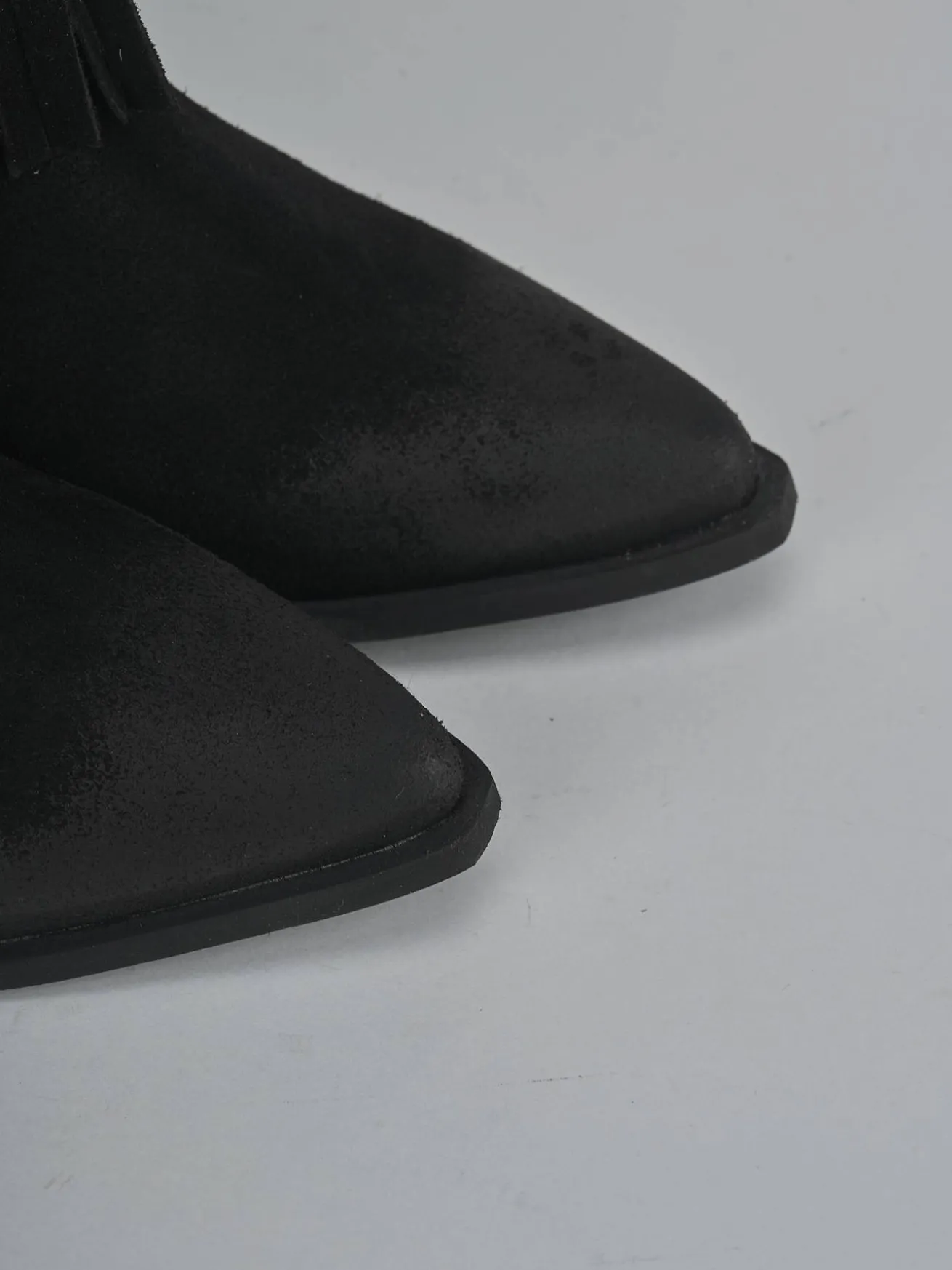 Stivali tacco 9cm camoscio nero