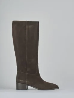 Stivali tacco 4cm camoscio testa