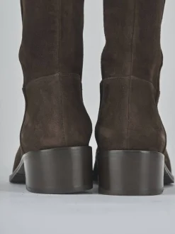 Stivali tacco 4cm camoscio testa