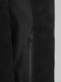 Stivali tacco 2cm camoscio nero