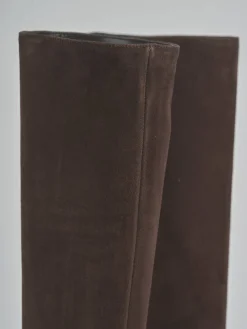 Stivali tacco 6cm camoscio testa