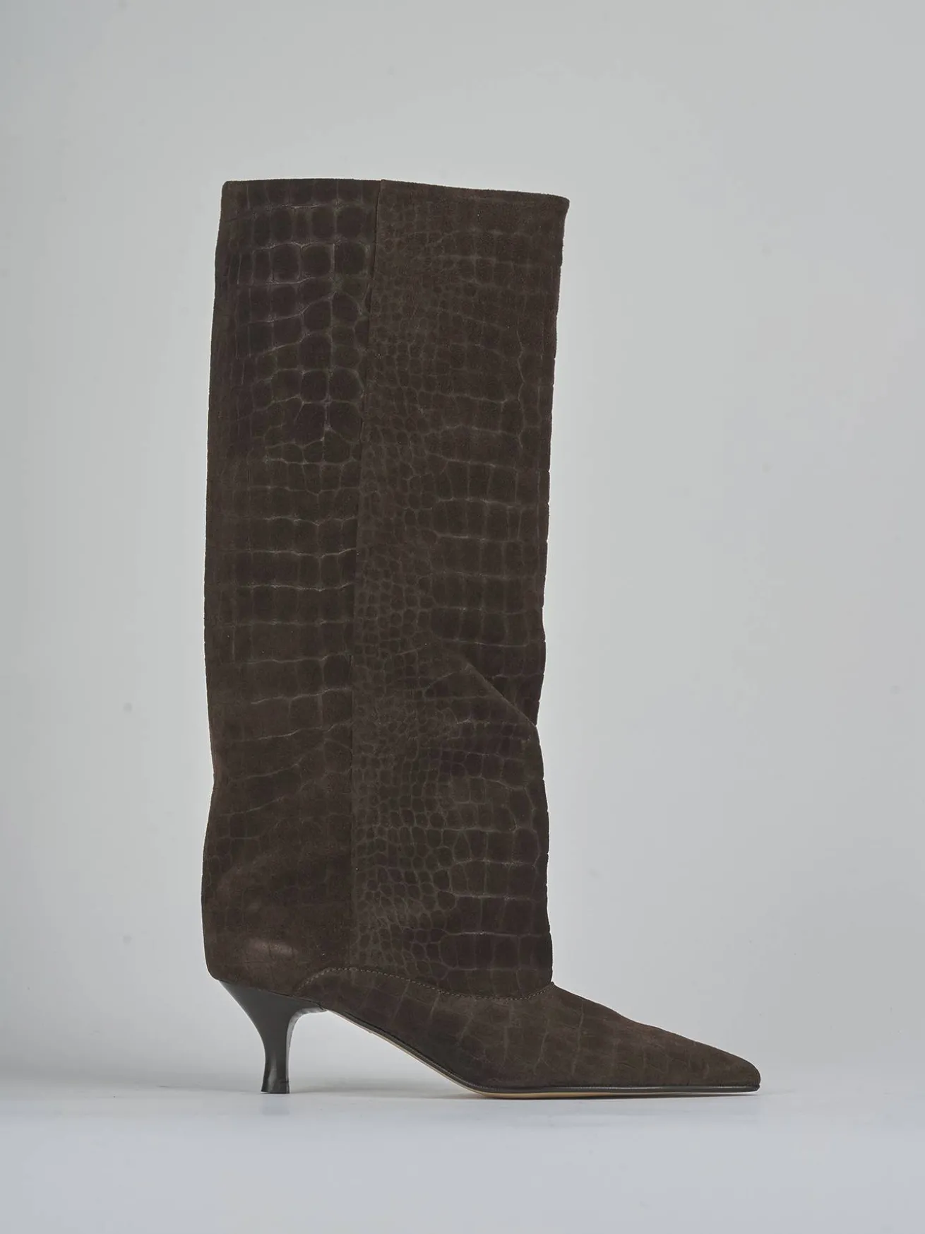 Stivali tacco 5cm cocco testa