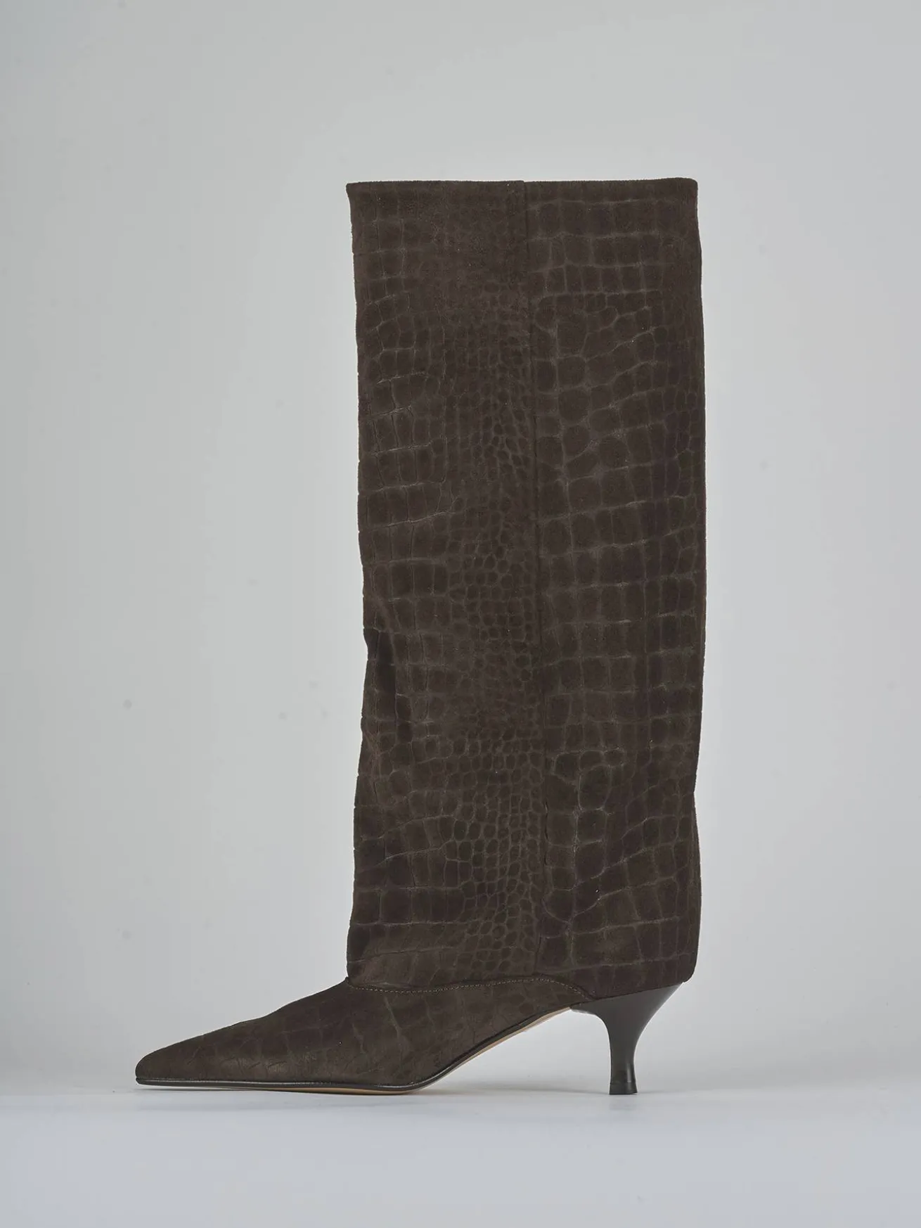 Stivali tacco 5cm cocco testa