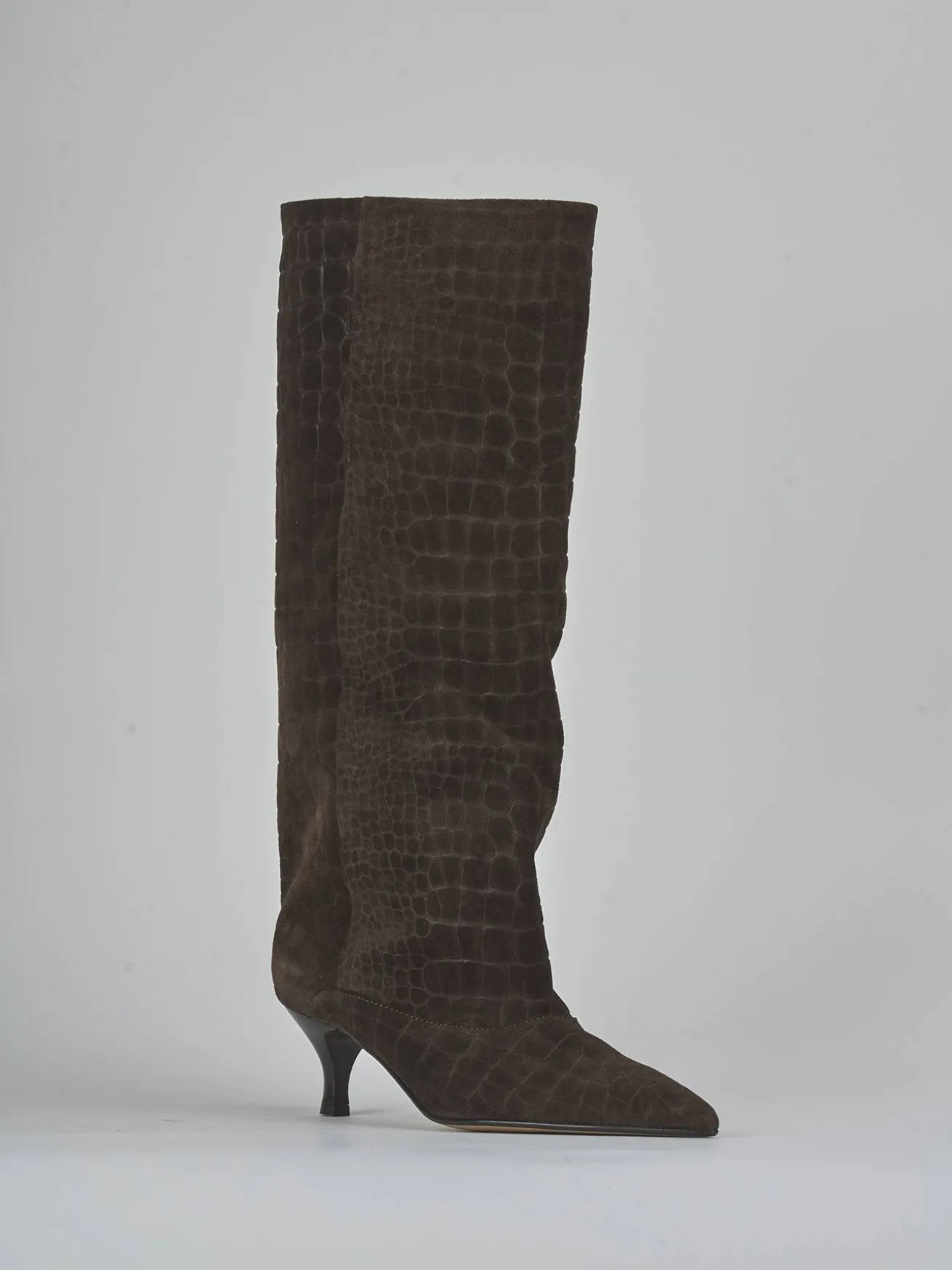 Stivali tacco 5cm cocco testa