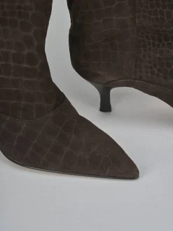 Stivali tacco 5cm cocco testa