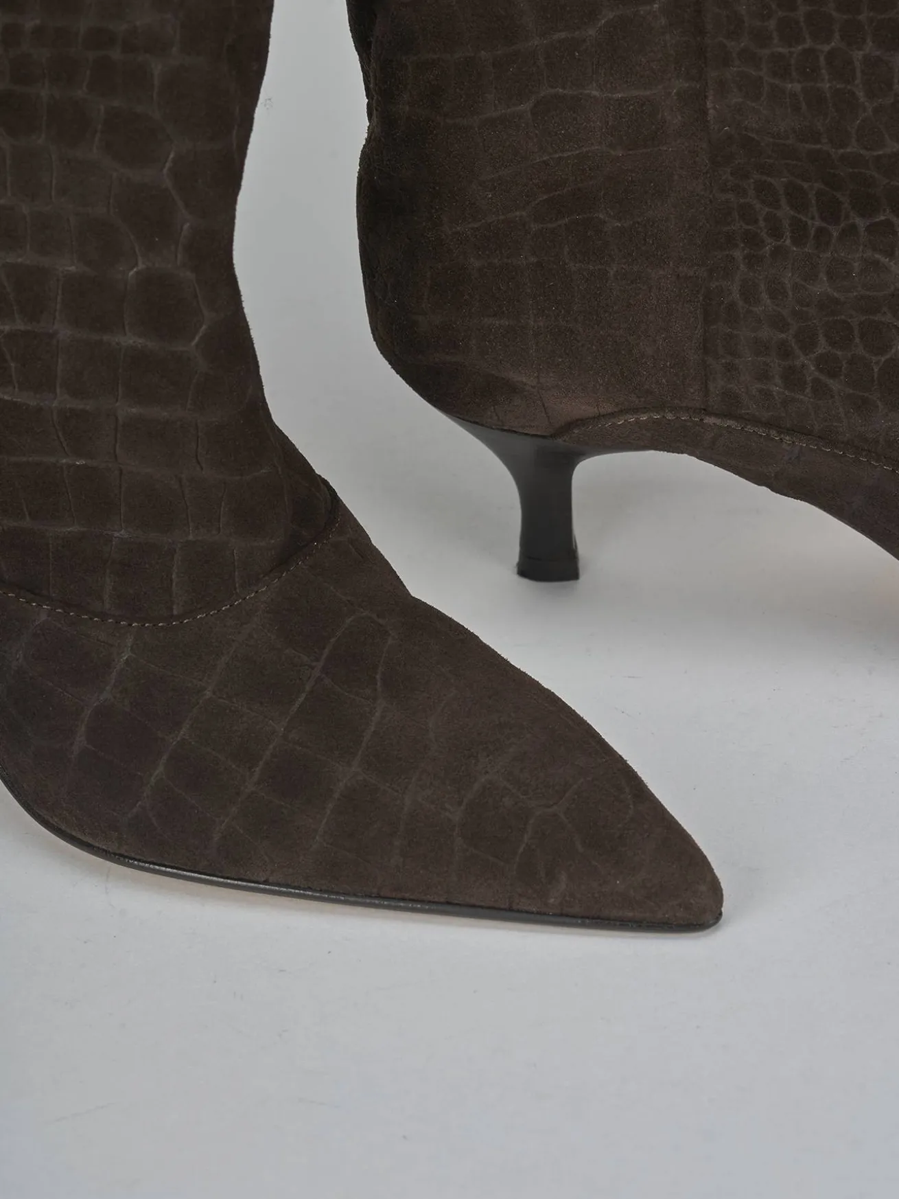 Stivali tacco 5cm cocco testa