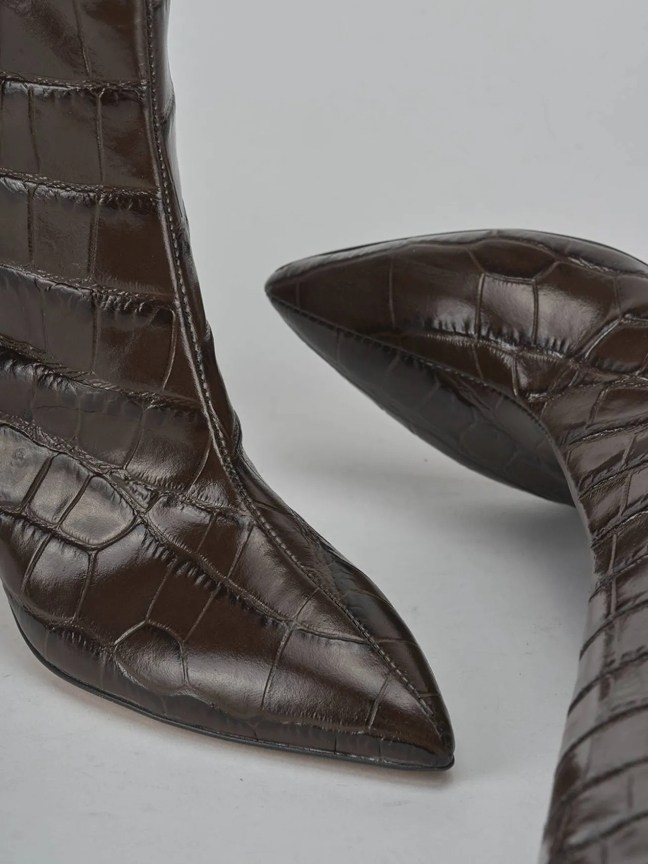 Stivali tacco 7cm cocco testa