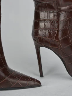 Stivali tacco 10cm cocco testa