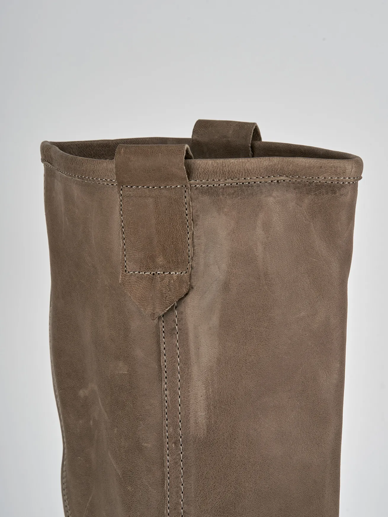 Stivali tacco 1cm pelle beige