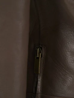 Stivali tacco 8cm pelle beige