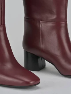 Stivali tacco 6cm pelle bordo'