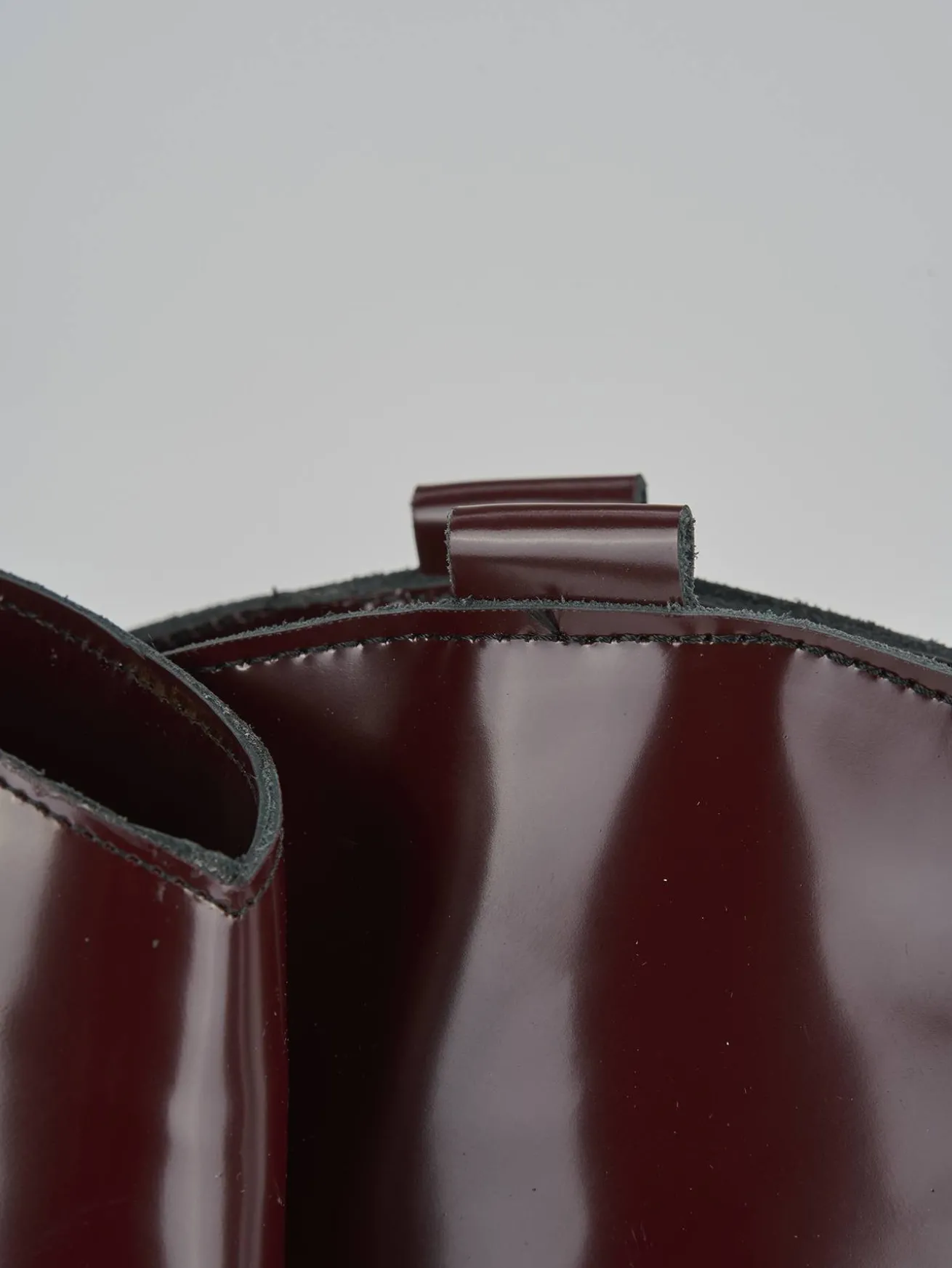 Stivali tacco 2cm pelle bordo'