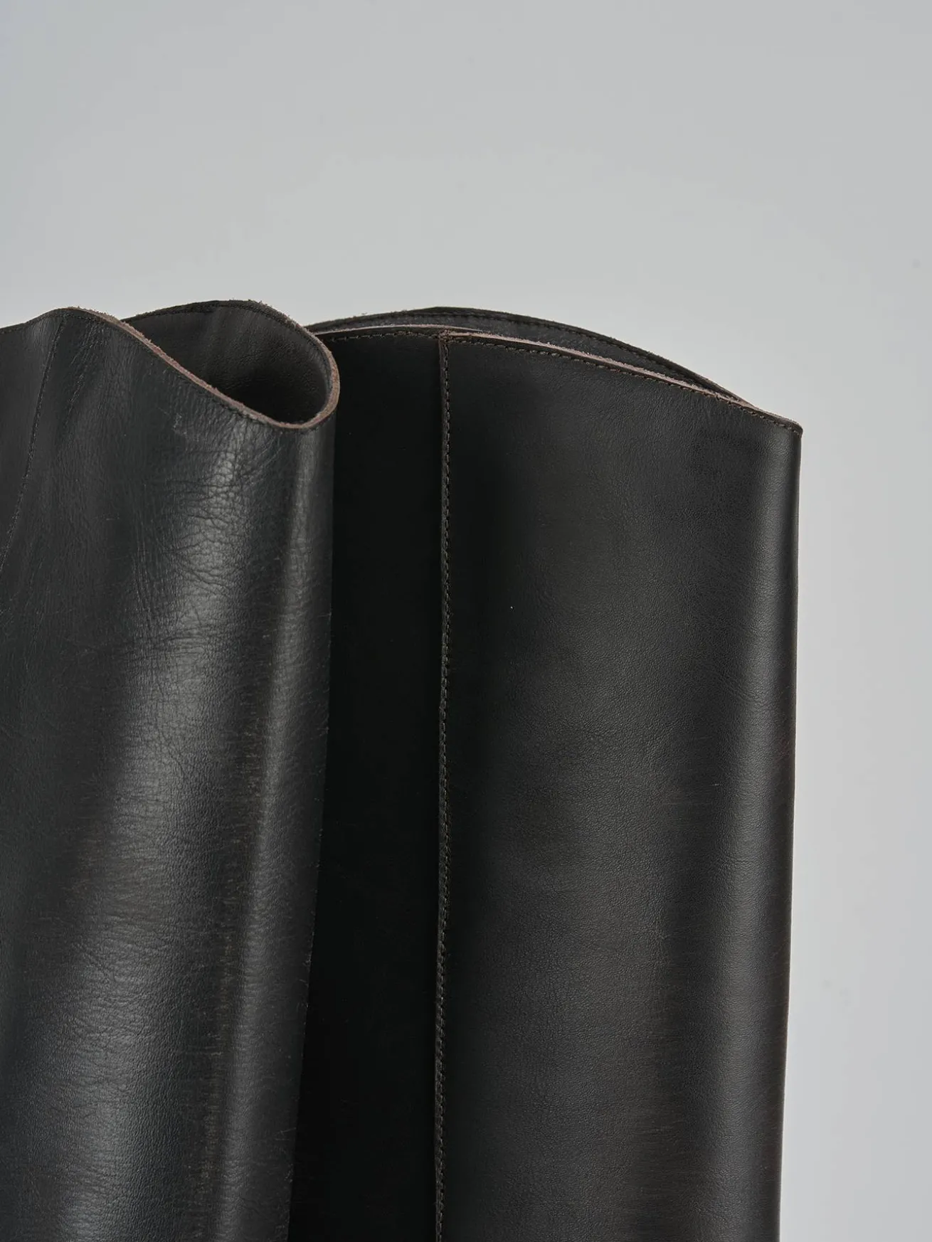 Stivali tacco 9cm pelle marrone