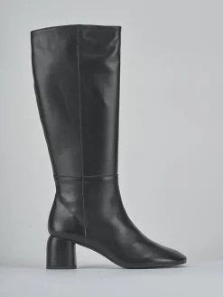 Stivali tacco 6cm pelle nero