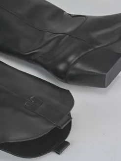 Stivali tacco 8cm pelle nero