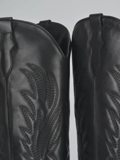 Stivali tacco 8cm pelle nero