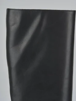 Stivali tacco 2cm pelle nero