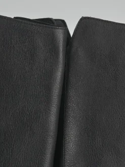 Stivali tacco 2cm pelle nero