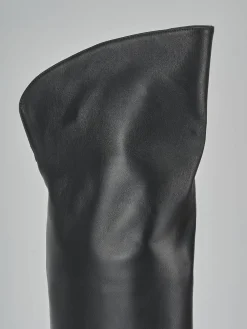 Stivali tacco 9cm pelle nero