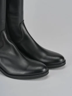 Stivali tacco 4cm pelle nero