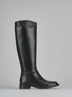 Stivali tacco 3cm pelle nero