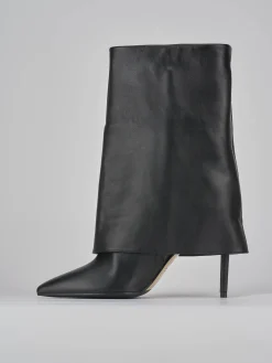 Stivali tacco 11cm pelle nero