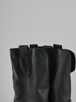 Stivali tacco 5cm pelle nero