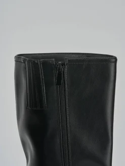 Stivali tacco 1cm pelle nero