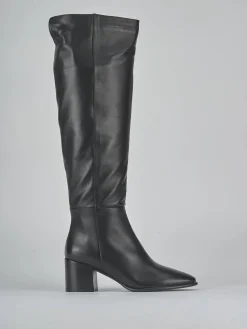 Stivali tacco 6cm pelle nero