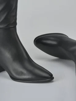 Stivali tacco 6cm pelle nero