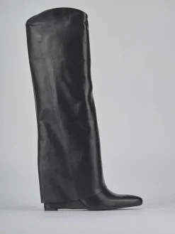 Stivali tacco 10cm pelle nero