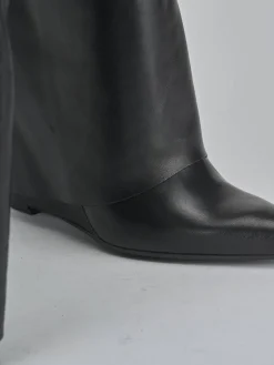 Stivali tacco 10cm pelle nero