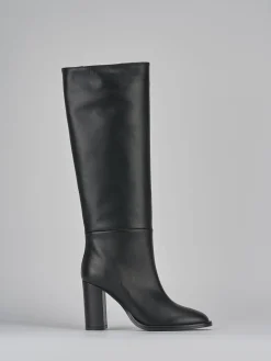 Stivali tacco 9cm pelle nero