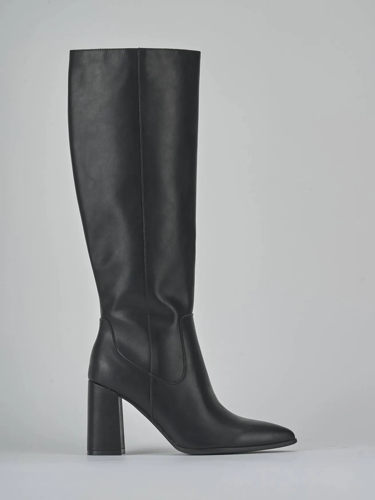 Stivali tacco 9cm pelle nero