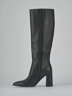 Stivali tacco 9cm pelle nero