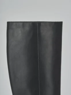 Stivali tacco 9cm pelle nero