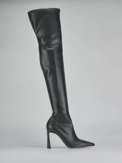 Stivali tacco 9cm pelle nero