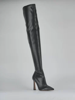 Stivali tacco 9cm pelle nero