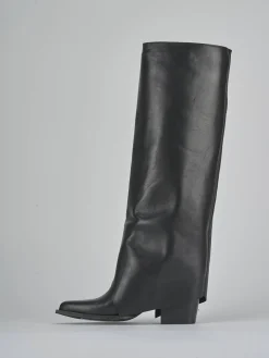 Stivali tacco 8cm pelle nero