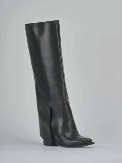 Stivali tacco 8cm pelle nero