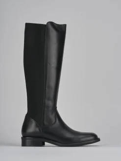 Stivali tacco 3cm pelle nero