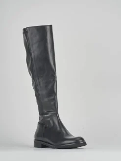 Stivali tacco 2cm pelle nero