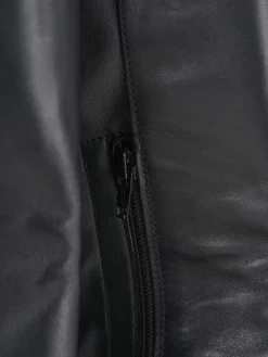 Stivali tacco 2cm pelle nero