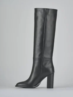 Stivali tacco 9cm pelle nero