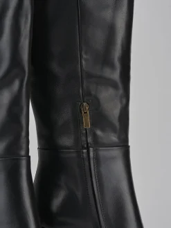 Stivali tacco 9cm pelle nero