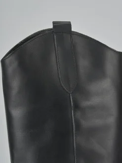 Stivali tacco 7cm pelle nero